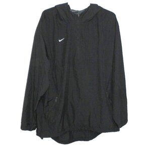 NIKE black lightweight pull over hoodie windbreaker men's size XL